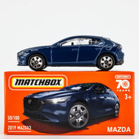 2023 Matchbox Power Grabs #50 2019 Mazda 3 DEEP CRYSTAL BLUE MICA | FSB