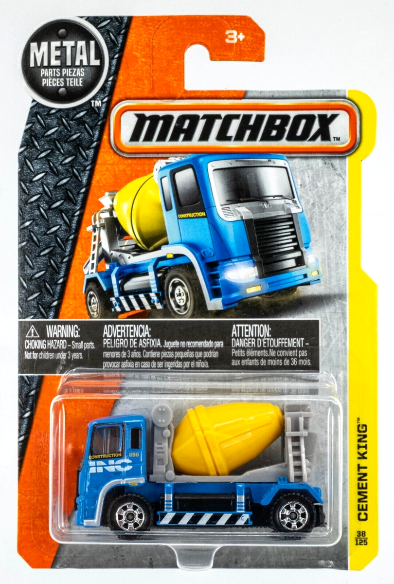 2017 Matchbox #38 Cement King BLUE | YELLOW | INC CONSTRUCTION | FSC ...