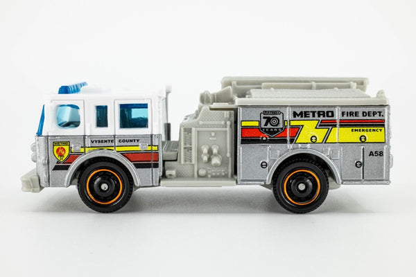 2023 Matchbox "City Drivers II" Pierce Dash Fire Engine GREY | 70 YEARS | MINT