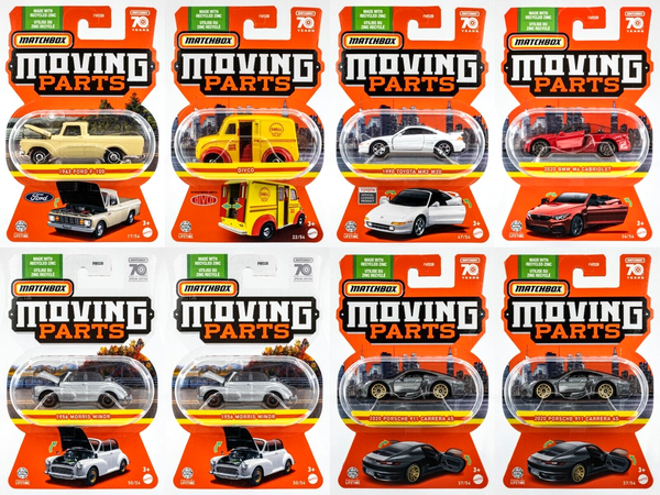 Matchbox Moving Parts 2024 Mix 3 Vehicles Case of 8