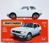 2021 Matchbox Power Grabs #49 1976 Honda Civic CVCC WHITE / MIB