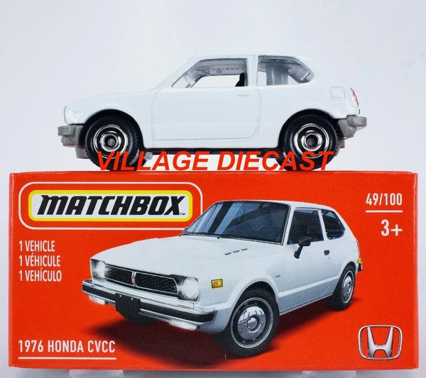 2021 Matchbox Power Grabs #49 1976 Honda Civic CVCC WHITE / MIB