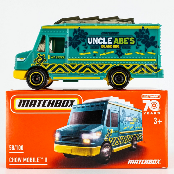 2023 Matchbox Power Grabs #58 Chow Mobile II TEAL | UNCLE ABE ISLAND BBQ | FSB