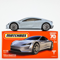 2023 Matchbox Power Grabs #91 Tesla Roadster STERLING SILVER METALLIC | FSB