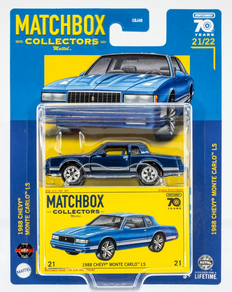 2023 Matchbox Collectors #21 1988 Chevy Monte Carlo LS BLUE METALLIC | FSC
