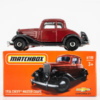 2021 Matchbox Power Grabs #6 1934 Chevy Master Coupe REGENT MAROON | FSB