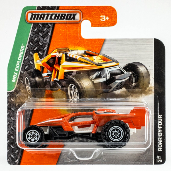 2015 Matchbox #81 Roar-by-Four ORANGE | WHITE | SHORT CARD