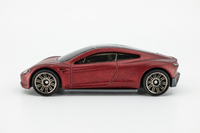 2021 Matchbox #4 Tesla Roadster MATTE BURGUNDY RED MULTICOAT | MINT