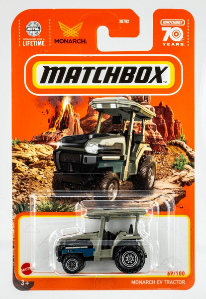 2023 Matchbox #69 Monarch EV Tractor GREY | BLUE | FSC