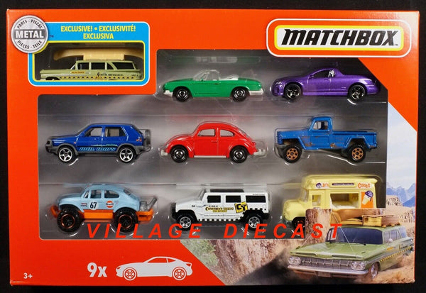 2020 Matchbox 9-Pack Exclusive '59 Chevy Brookwood Wagon OLIVE + VW Beetle | FSB