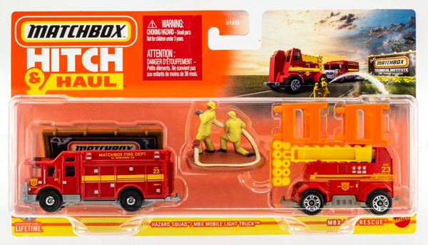 2024 Matchbox Hitch & Haul MBX Fire Rescue | Hazard Squad | MBX Mobile Truck