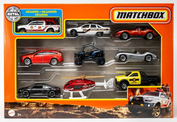 2021 Matchbox 9-Pack w/Exclusive Toyota Tacoma | Volvo V60 | '76 Corvette | MIB