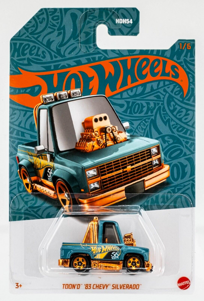 2024 Hot Wheels Pearl and Chrome Mix 1 #1 Toon'D '83 Chevy Silverado TEAL | FSC