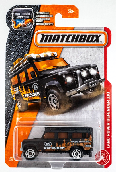 2017 Matchbox #84 Land Rover Defender 110 MATTE BLACK | EXPLORE YOUR WORLD | FSC