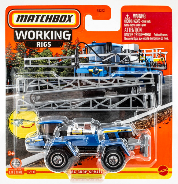 2024 Matchbox Working Rigs #1 MBX Crop Sprayer BLUE | BYRD FARMS | FSC