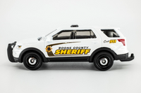 2021 Matchbox "MBX Rescue" Ford Police Interceptor WHITE | BOONE COUNTY | MINT