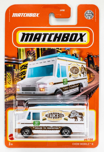 2022 Matchbox #35 Chow Mobile II WHITE / MATCHBOX FAMOUS BURGER / MOC