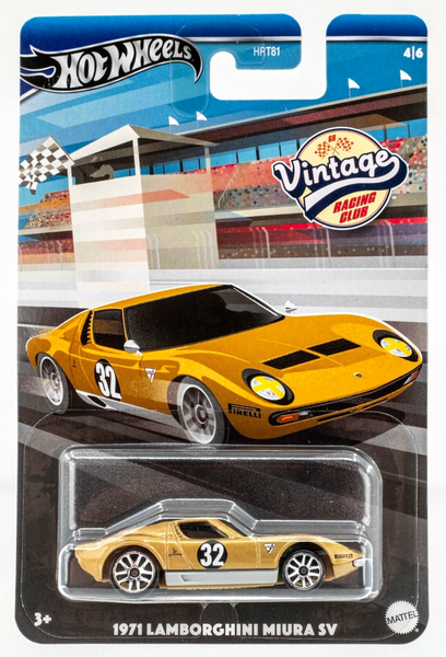 2024 Hot Wheels Vintage Racing Club #4 1971 Lamborghini Miura SV ORCA GOLD | FSC