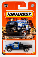 2021 Matchbox #100 2016 (Dodge) Ram Flatbed BLUE | CARGO COURIERS | FSC